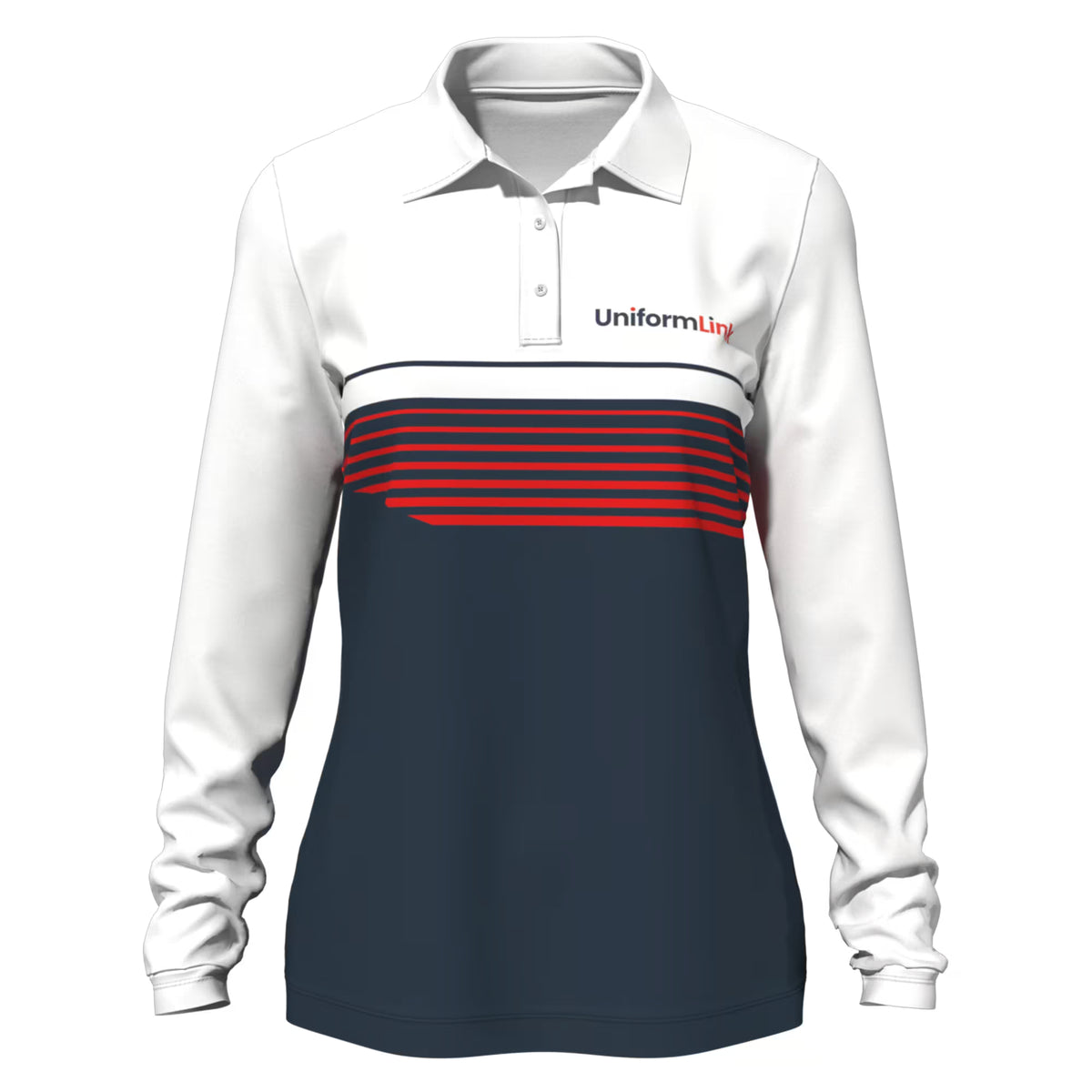 Custom Sublimated Women’s Long Sleeve Polo - Featured Image | Uniform Link