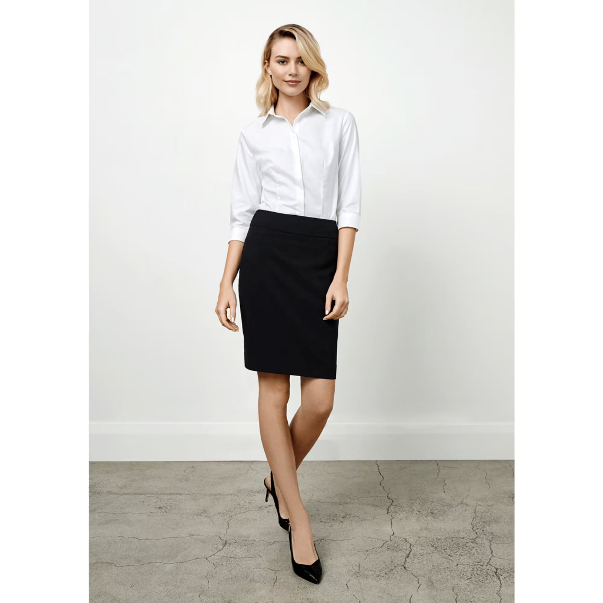 Womens Classic Knee Length Skirt - Biz Corporates - Product Image | Uniform Link