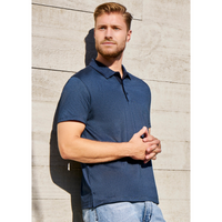 Mens Shadow Short Sleeve Cotton Polo - Biz Collection