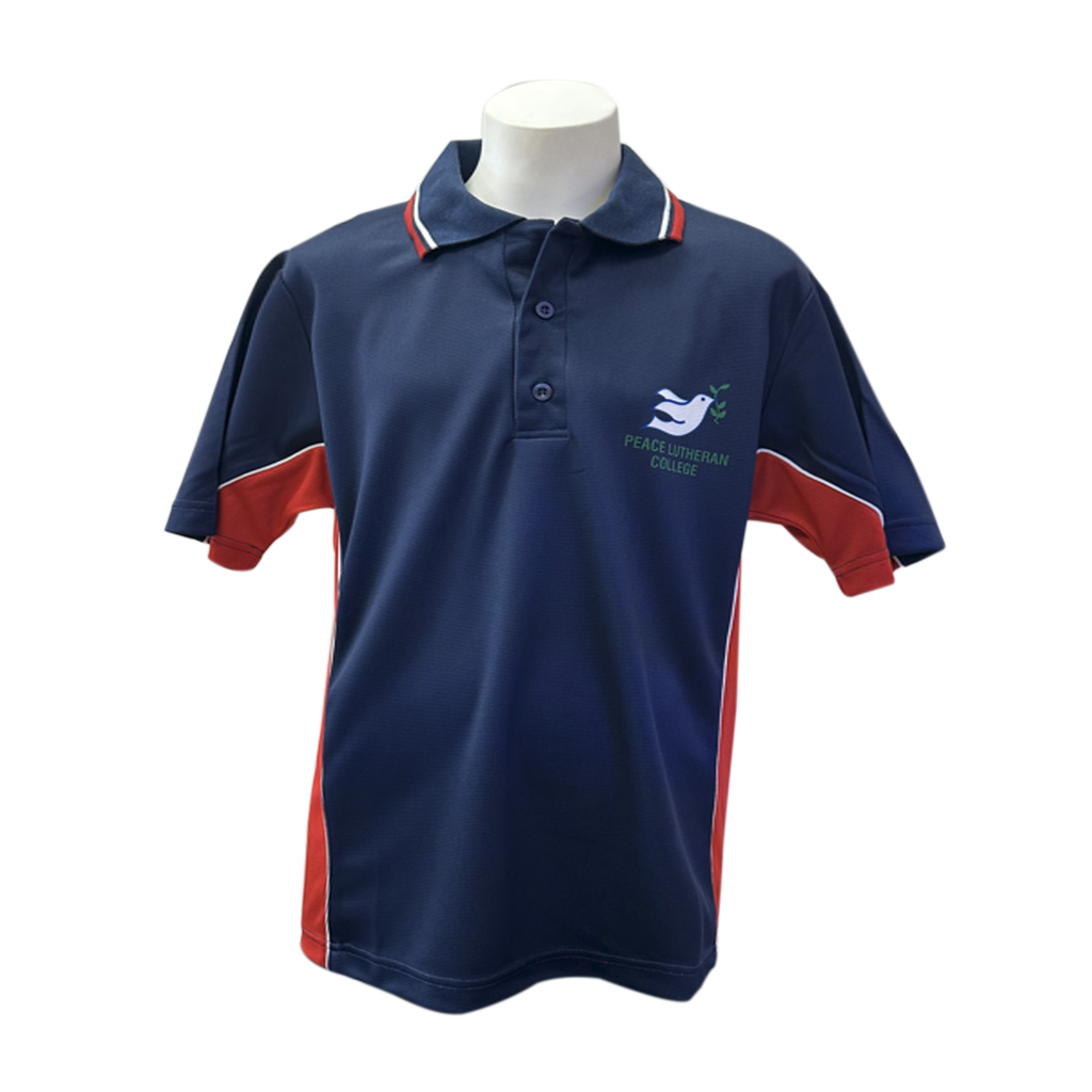 Peace Lutheran College Sports Polo  Red