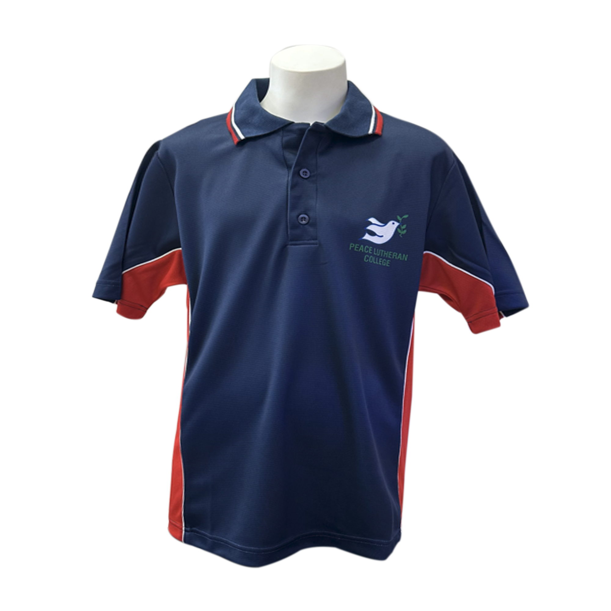 Peace Lutheran College Sports Polo  Red