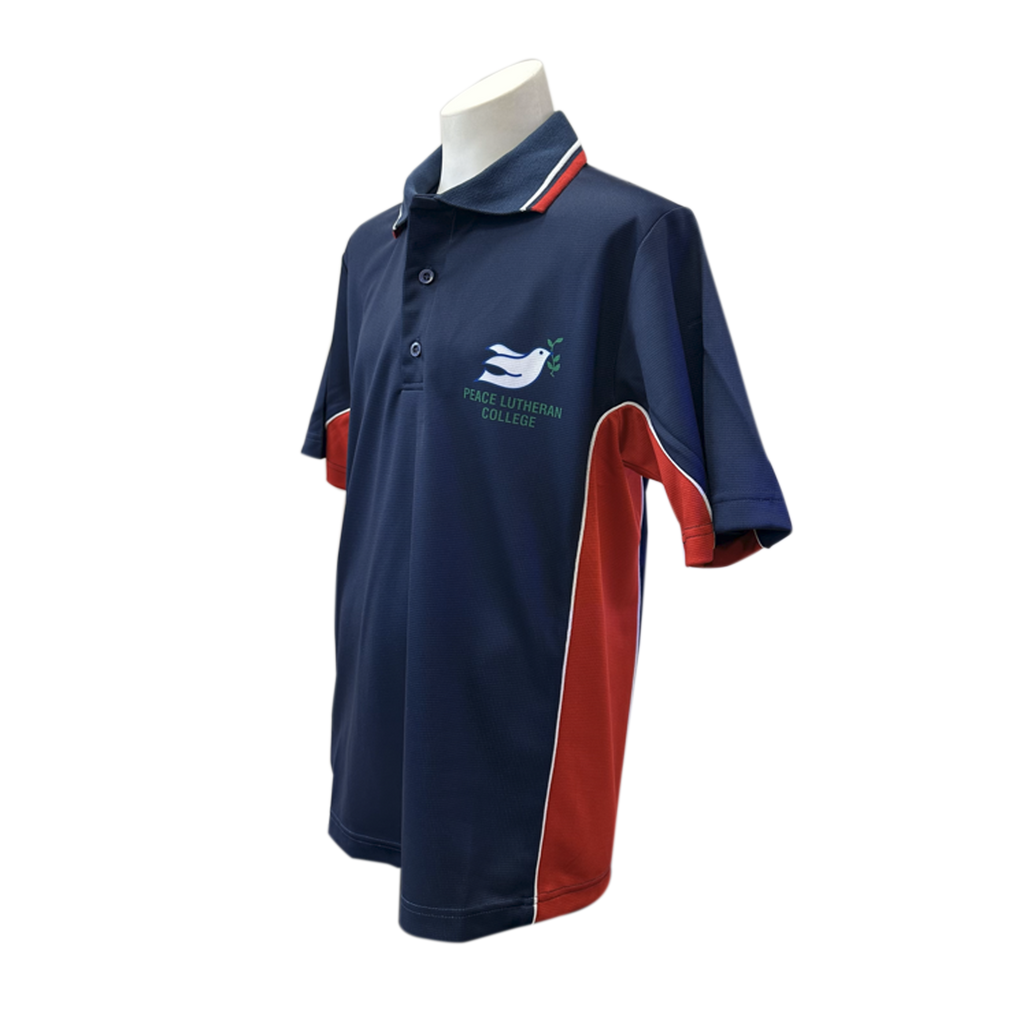 Peace Lutheran College Sports Polo  Red