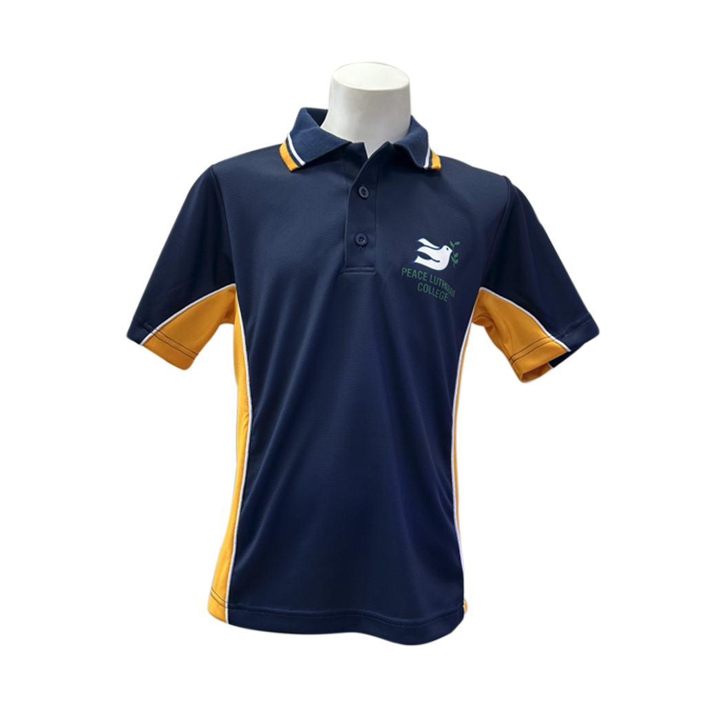 Peace Lutheran College Sports Polo Gold