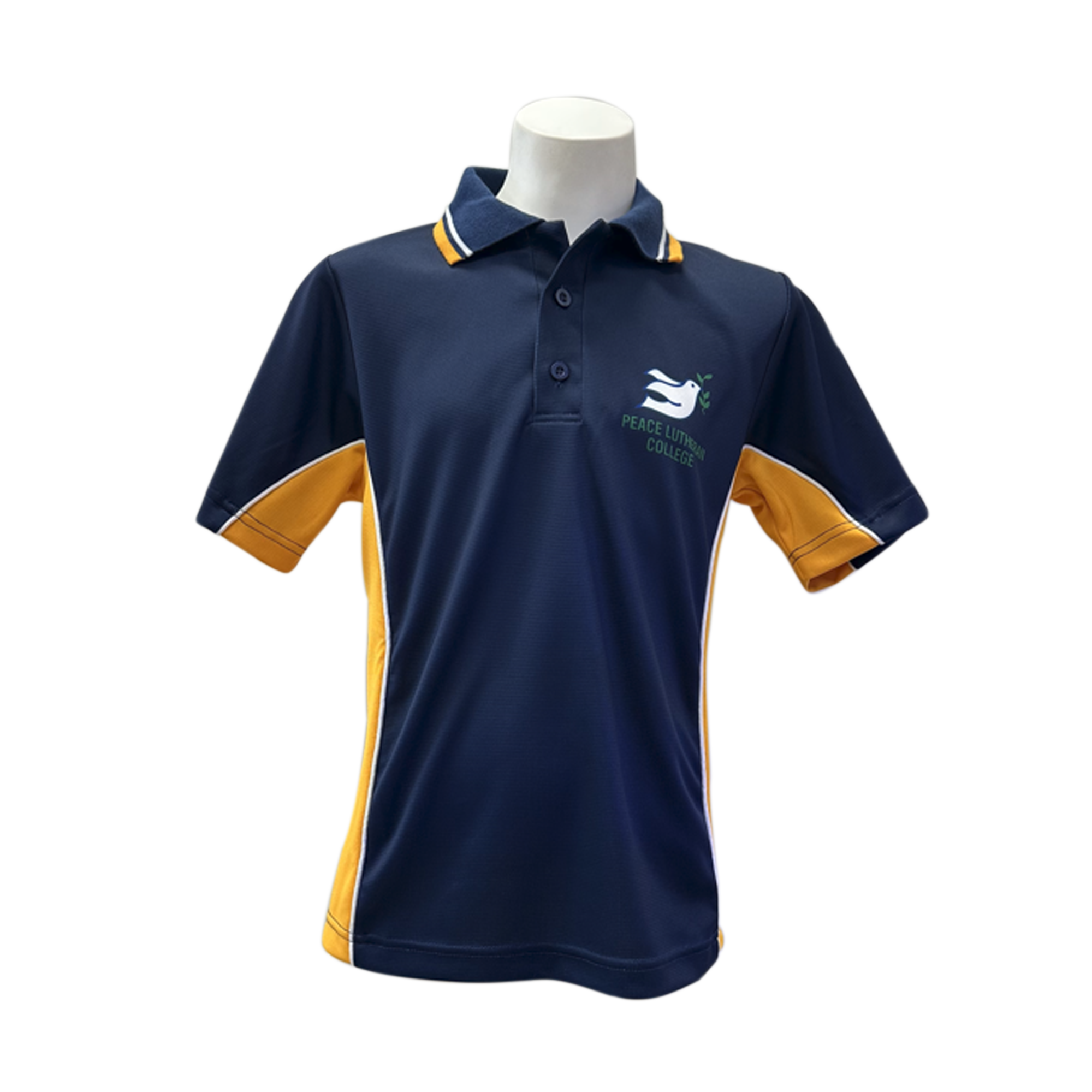 Peace Lutheran College Sports Polo Gold