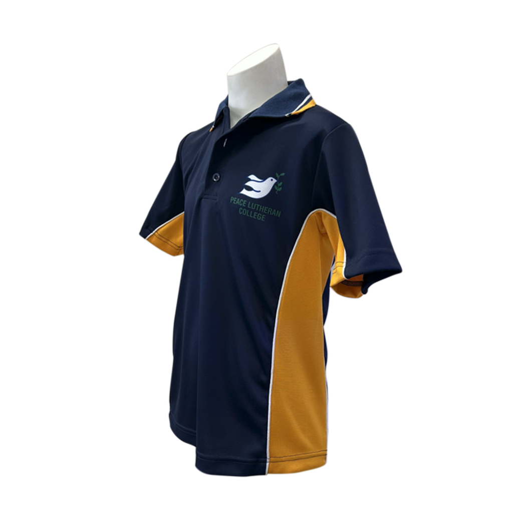 Peace Lutheran College Sports Polo Gold