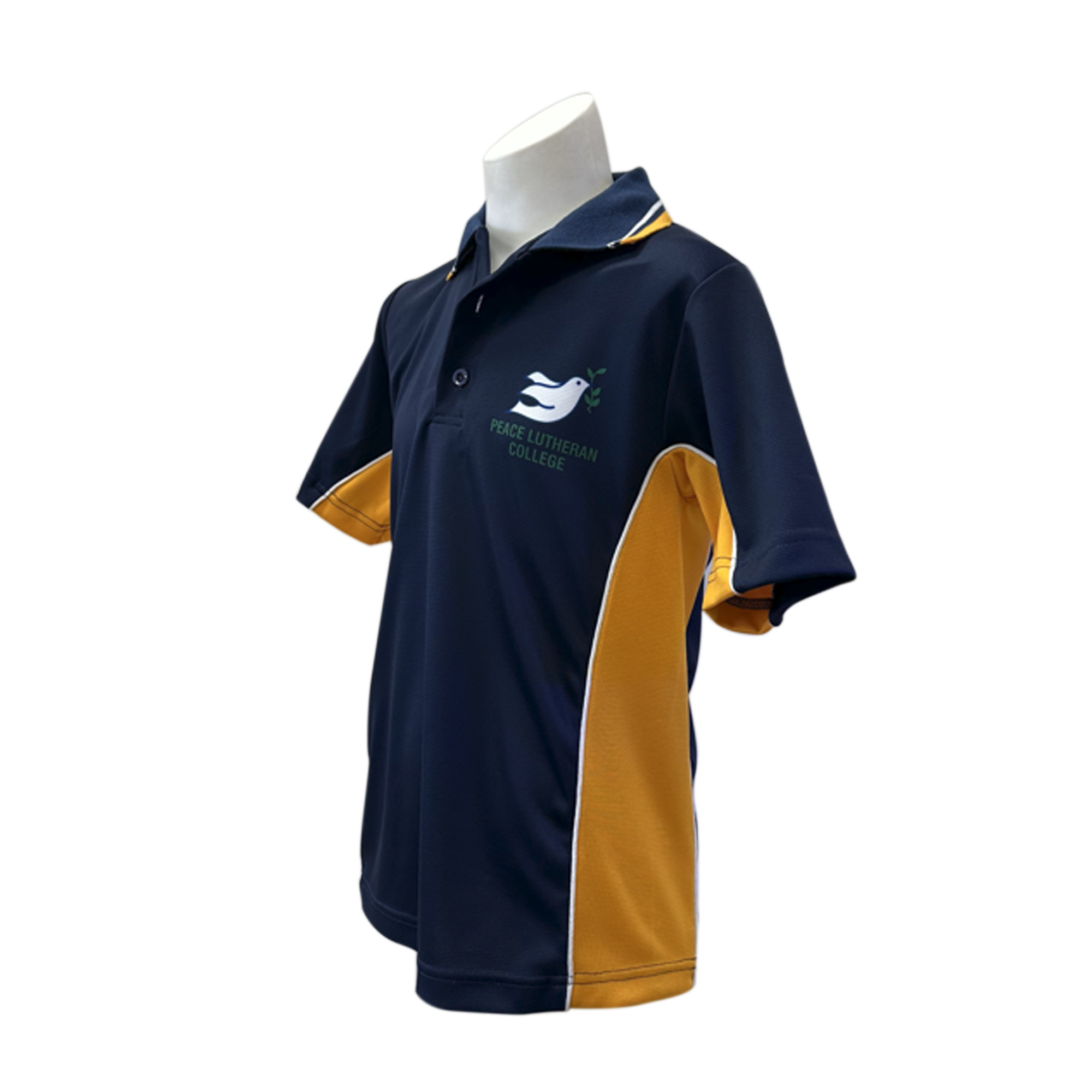 Peace Lutheran College Sports Polo Gold