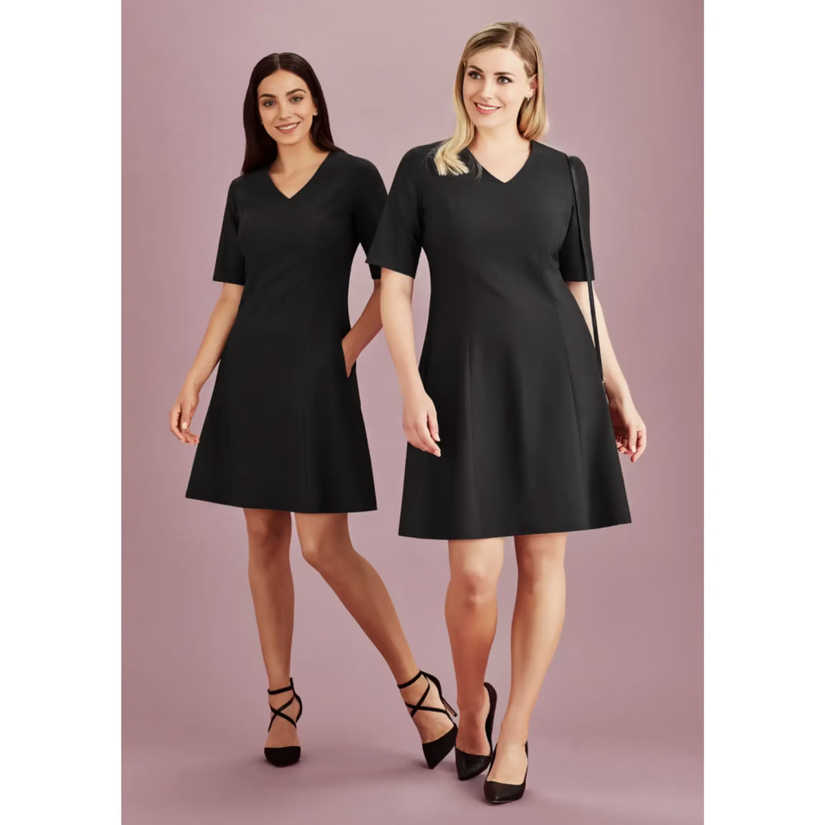 Womens Siena Extended Short Sleeve Dress - Product Image | Uniform Link