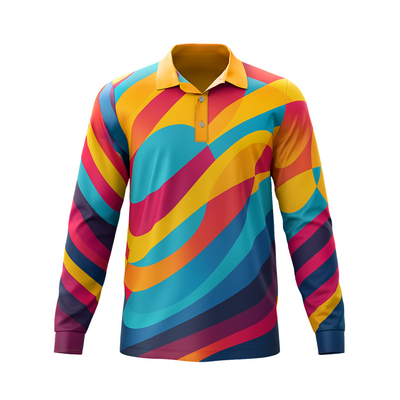 Custom Sublimated Unisex Long Sleeve Polo – Fishing Shirt