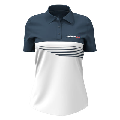 Custom Sublimated Women’s Short Sleeve Polo – Scalloped Hem