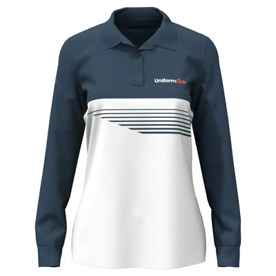 Custom Sublimated Women's Long Sleeve Polo – Fishing Shirt - Design 17 - Featured Image | Uniform Link