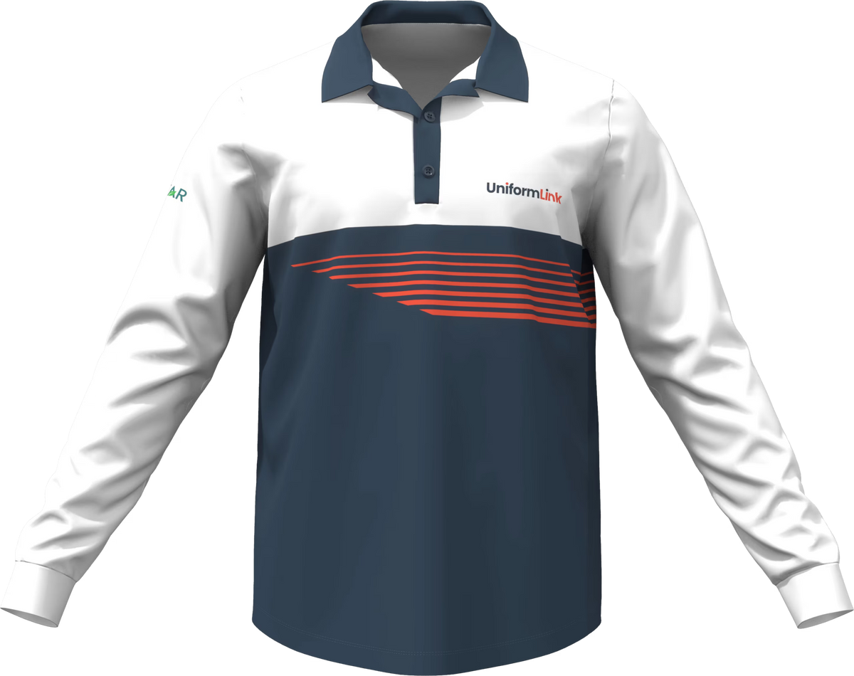 Custom Sublimated Unisex Long Sleeve Polo