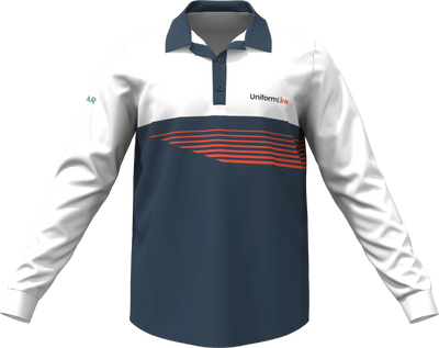 Custom Sublimated Unisex Long Sleeve Polo