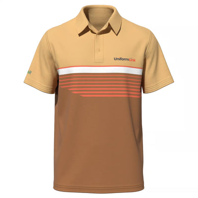 Custom Sublimated Unisex Short Sleeve Polo – Side Split