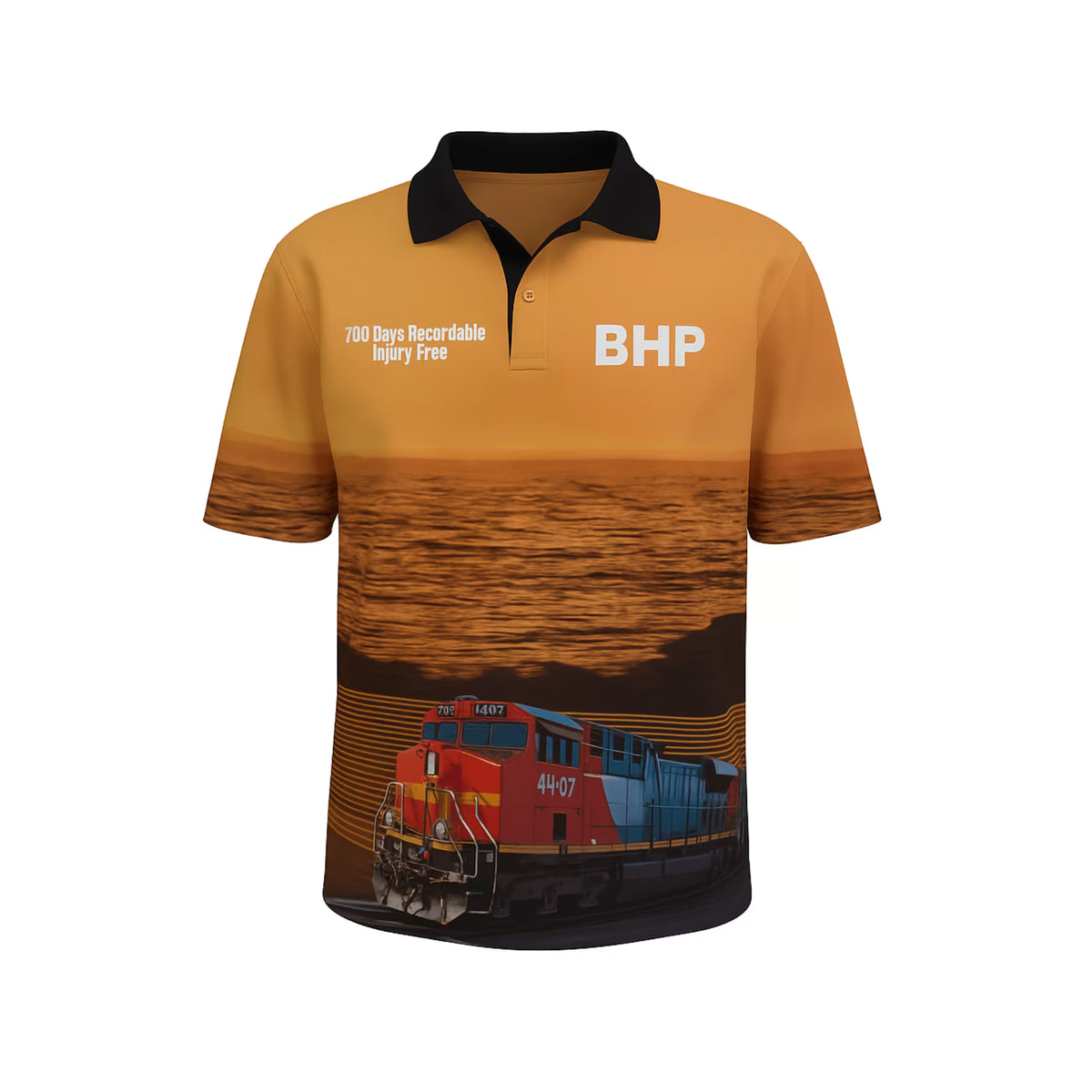 Custom Sublimated Unisex Short Sleeve Polo – Side Split