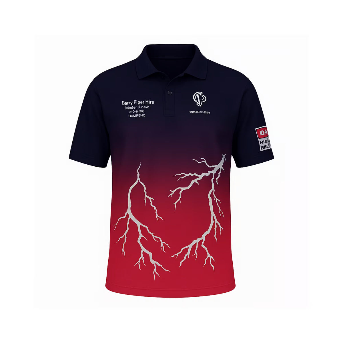 Custom Sublimated Unisex Short Sleeve Polo – Side Split