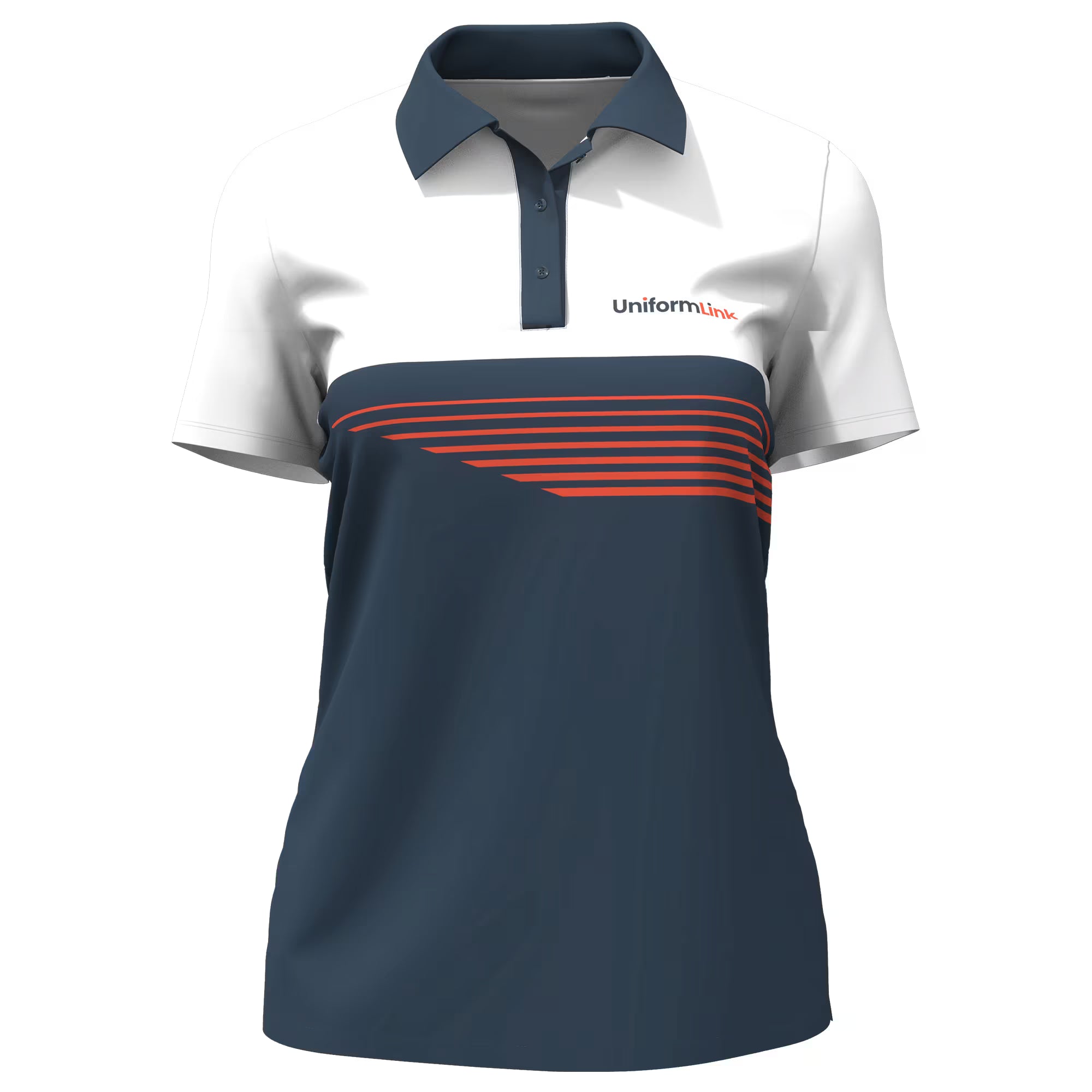 Custom Sublimated Women’s Short Sleeve Polo – Side Split - Featured Image | Uniform Link