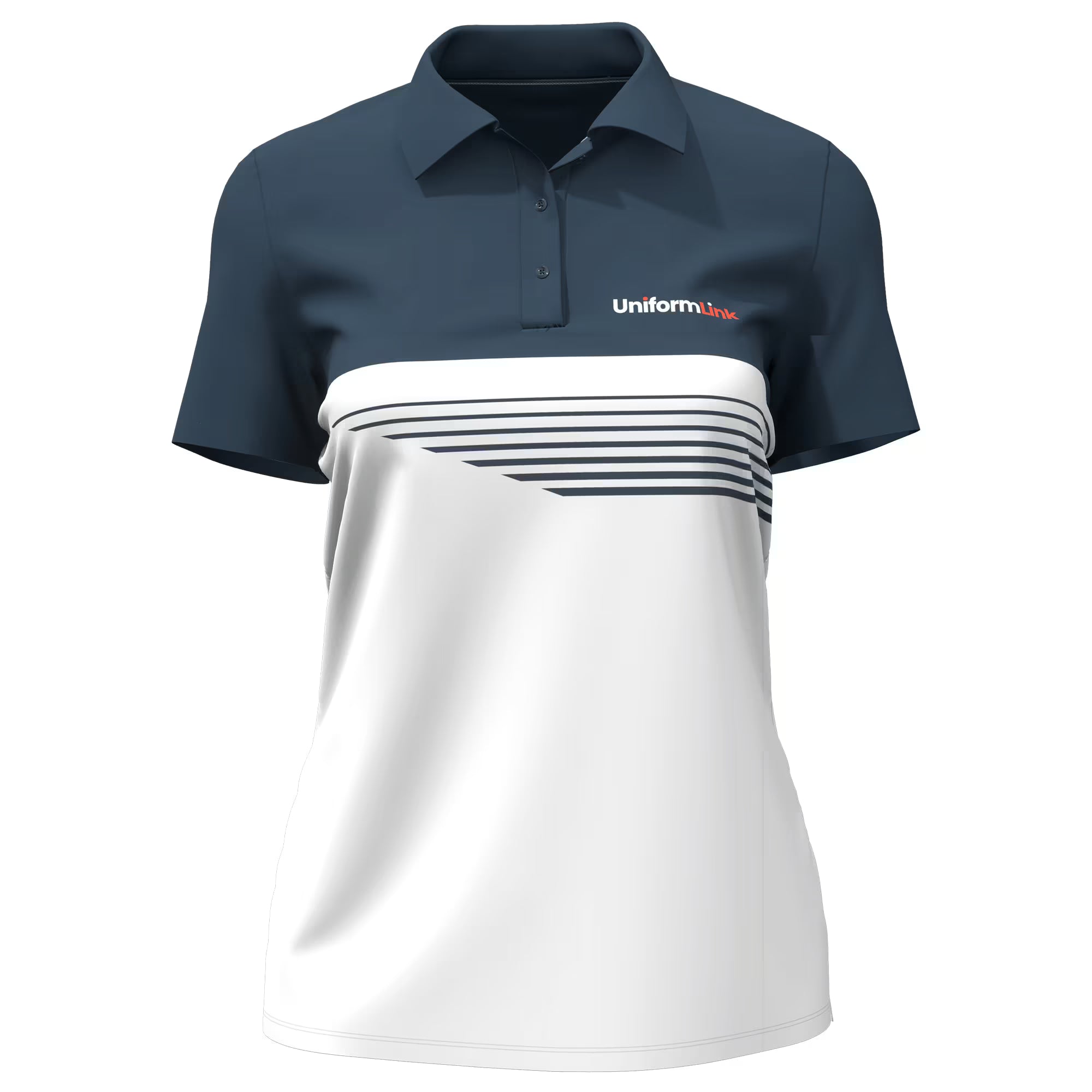 Custom Sublimated Women’s Short Sleeve Polo – Side Split
