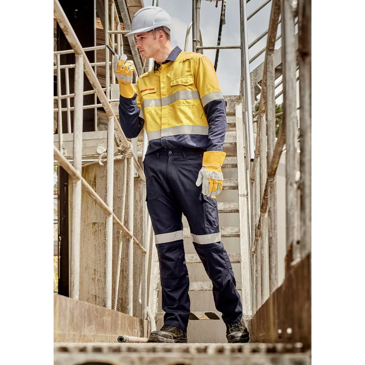 Mens Orange Flame Taped Cargo Pant (Regular) - Syzmik - Product Image 1 | Uniform Link