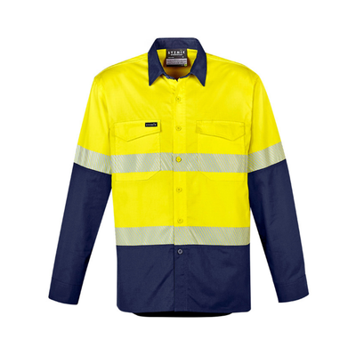 Mens Rugged Cooling Hi Vis Segmented Tape Long Sleeve Shirt - Syzmik