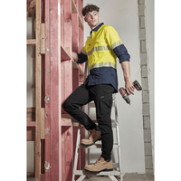 Mens Rugged Cooling Hi Vis Segmented Tape Long Sleeve Shirt - Syzmik