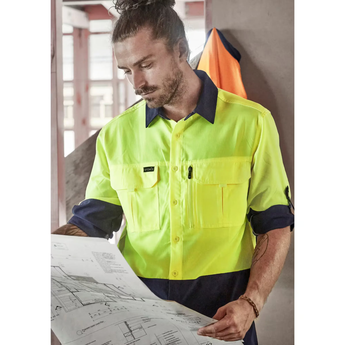 Essentials L/S HV Outdoor Shirt - Syzmik - Product Image 2 | Uniform Link