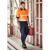 Mens Hi Vis Outdoor Segmented Tape Long Sleeve Shirt - Syzmik