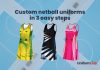 custom netball uniforms