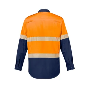 Mens Rugged Cooling Hi Vis Segmented Tape Long Sleeve Shirt - Syzmik - Featured Image | Uniform Link